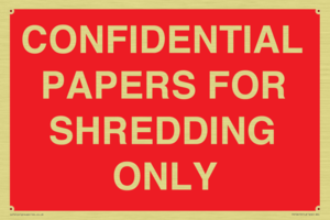 CONFIDENTIAL PAPERS FOR SHREDDING ONLY